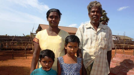A recent returnee family in Jaffna District, northern Sri Lanka