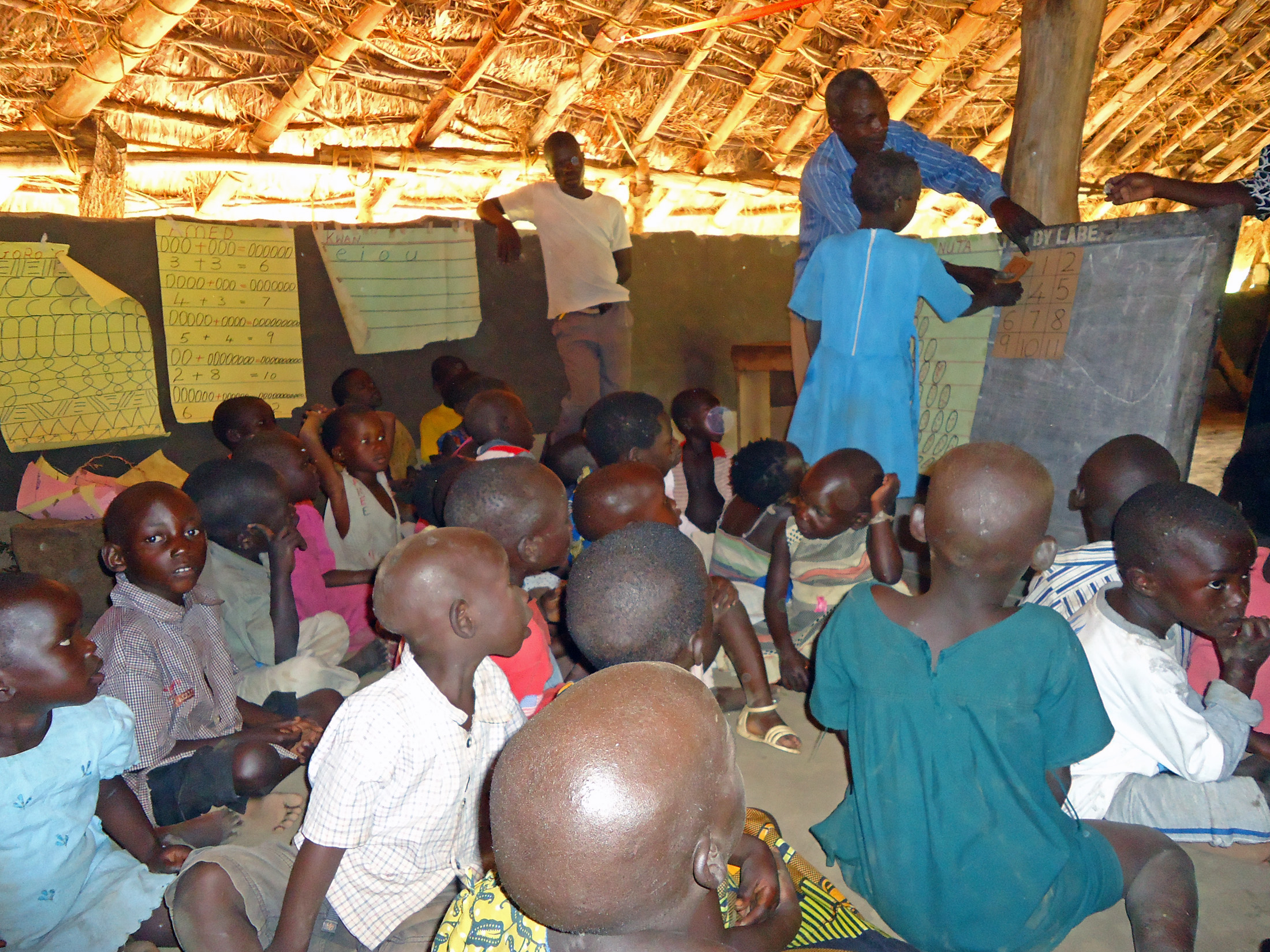 Children in a learning center in Gulu, Uganda where they are undertake interactive and class work. The children are having change in their lives in their respective villages