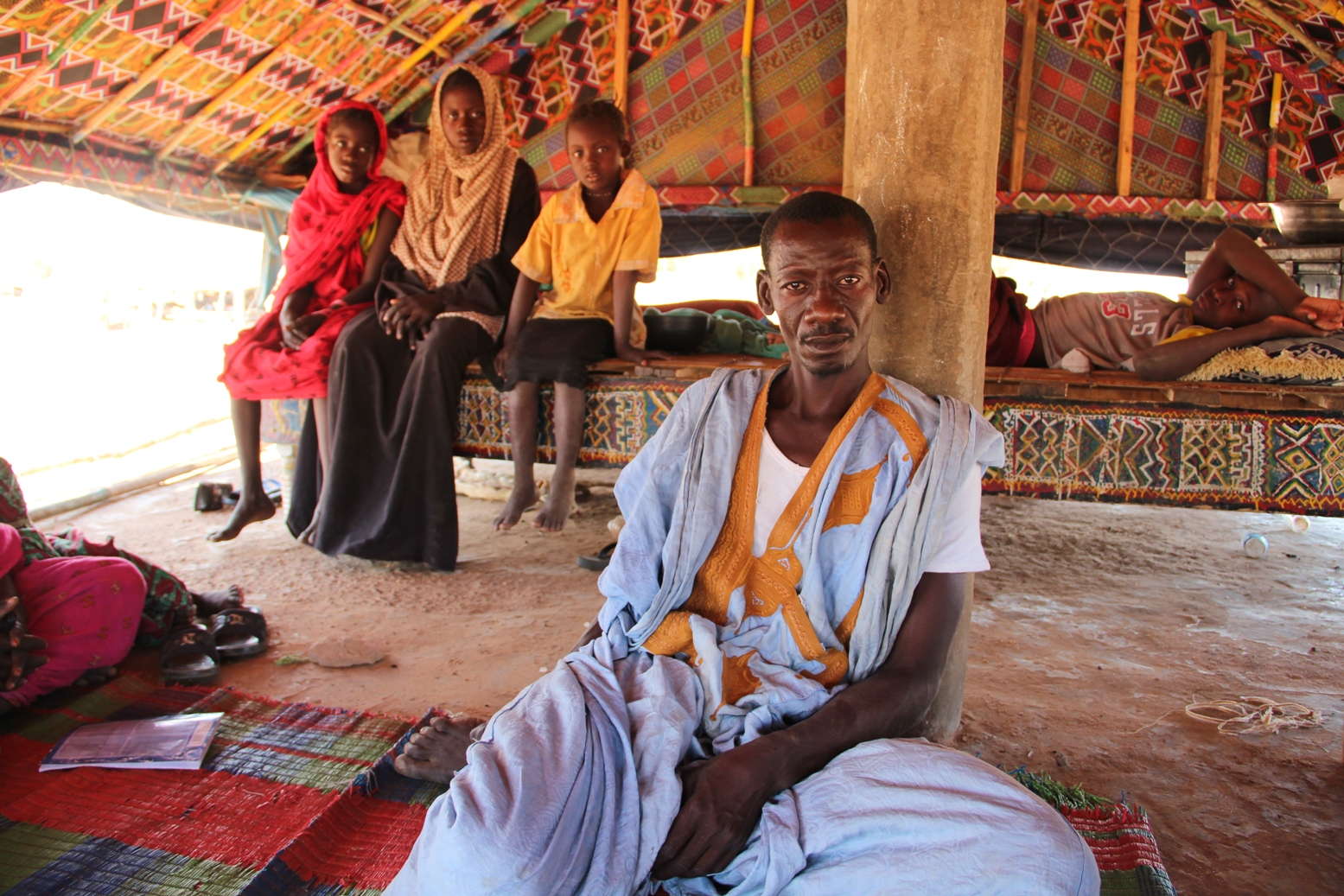 Ishmut Harabass in the village of Thirouth, a dozen km outside of kaedi in Gorgol region, Mauritania. The village grain bank had no stocks in 2012
