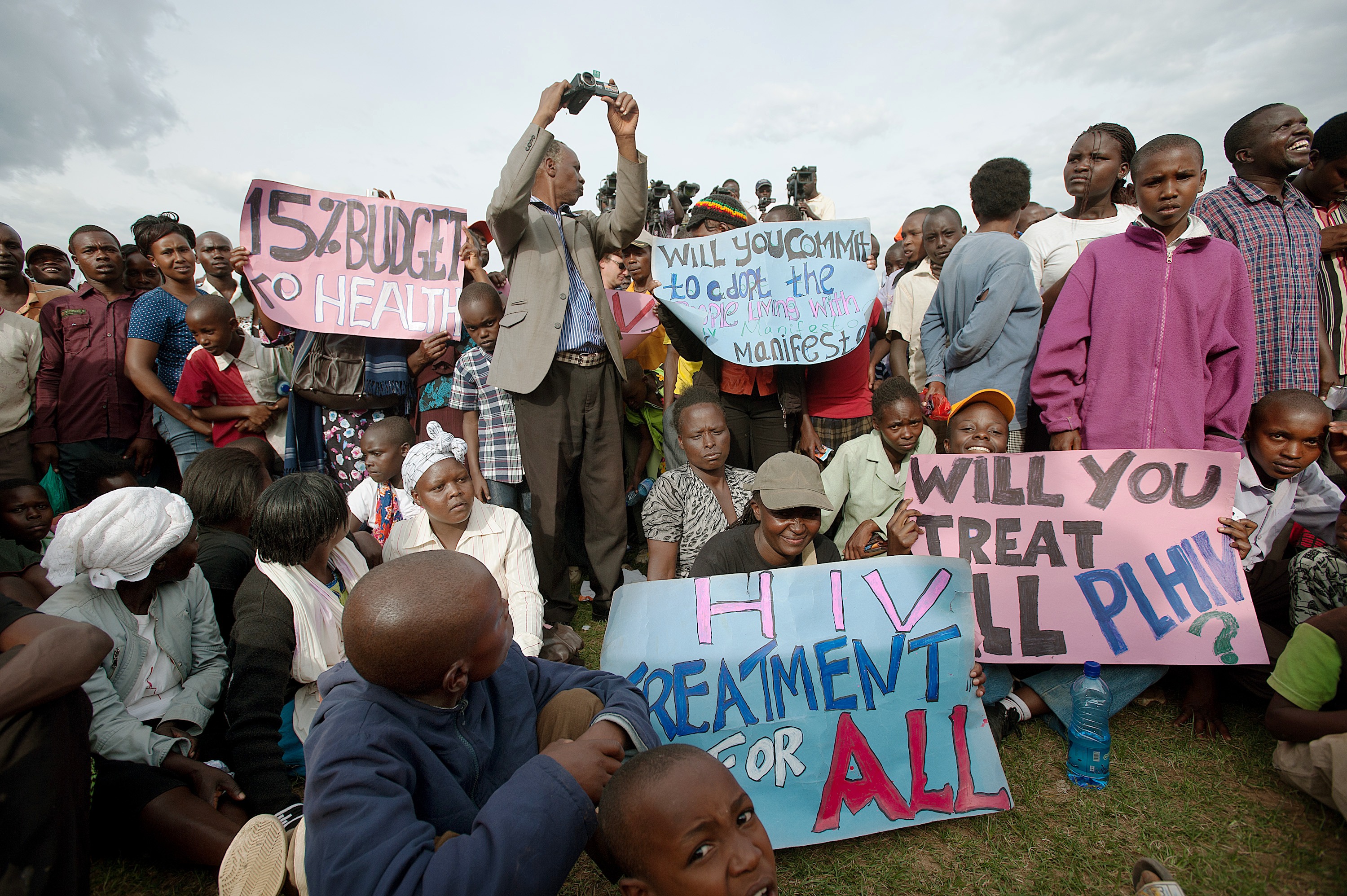 AIDS activists on the campaign trail ahead of the 4 March 2013 general election in Kenya