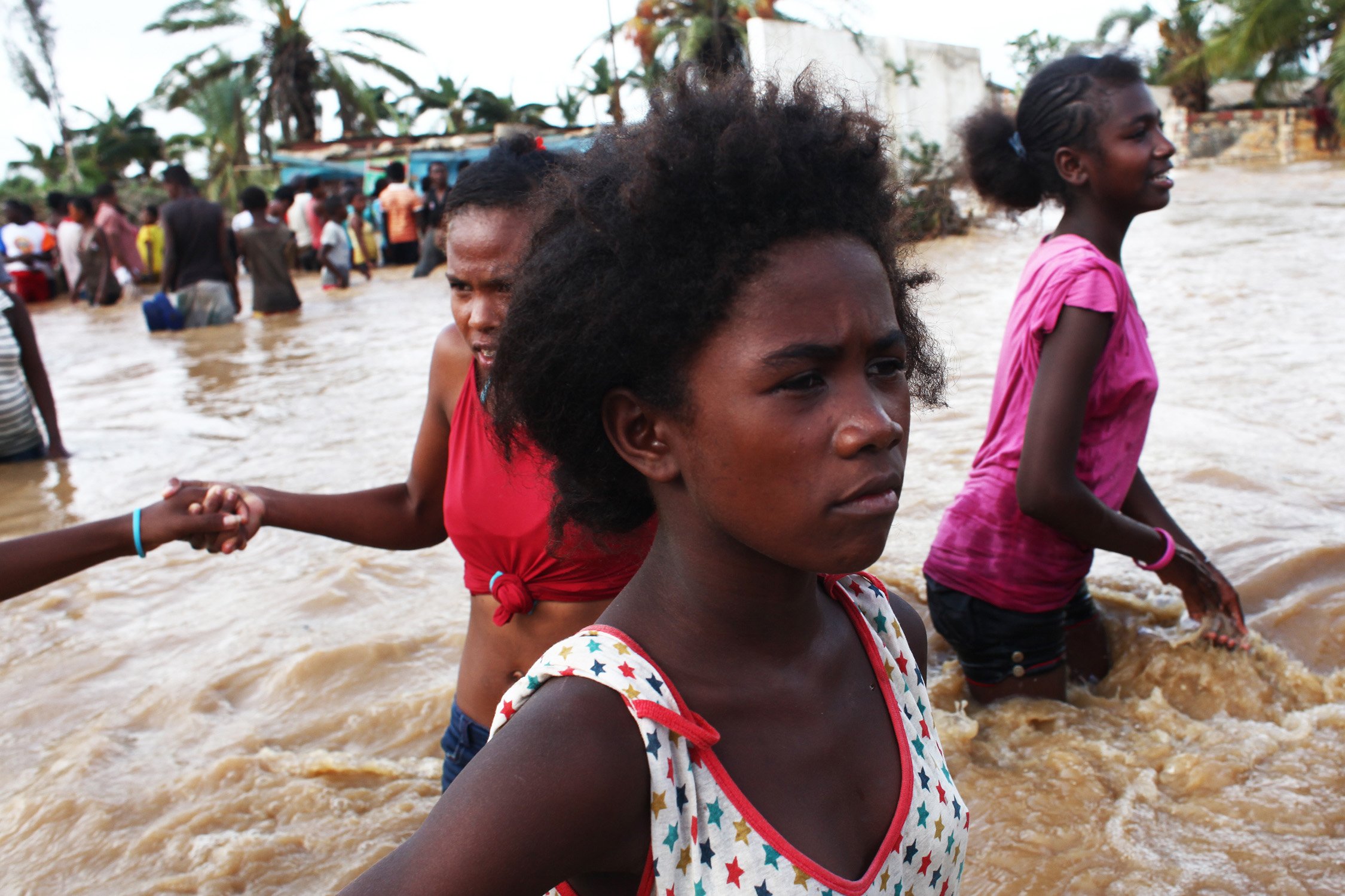 Tropical Cyclone Haruna brought widespread flooding to Toliary District in south-west Madagascar following the breaking of a dyke in the area