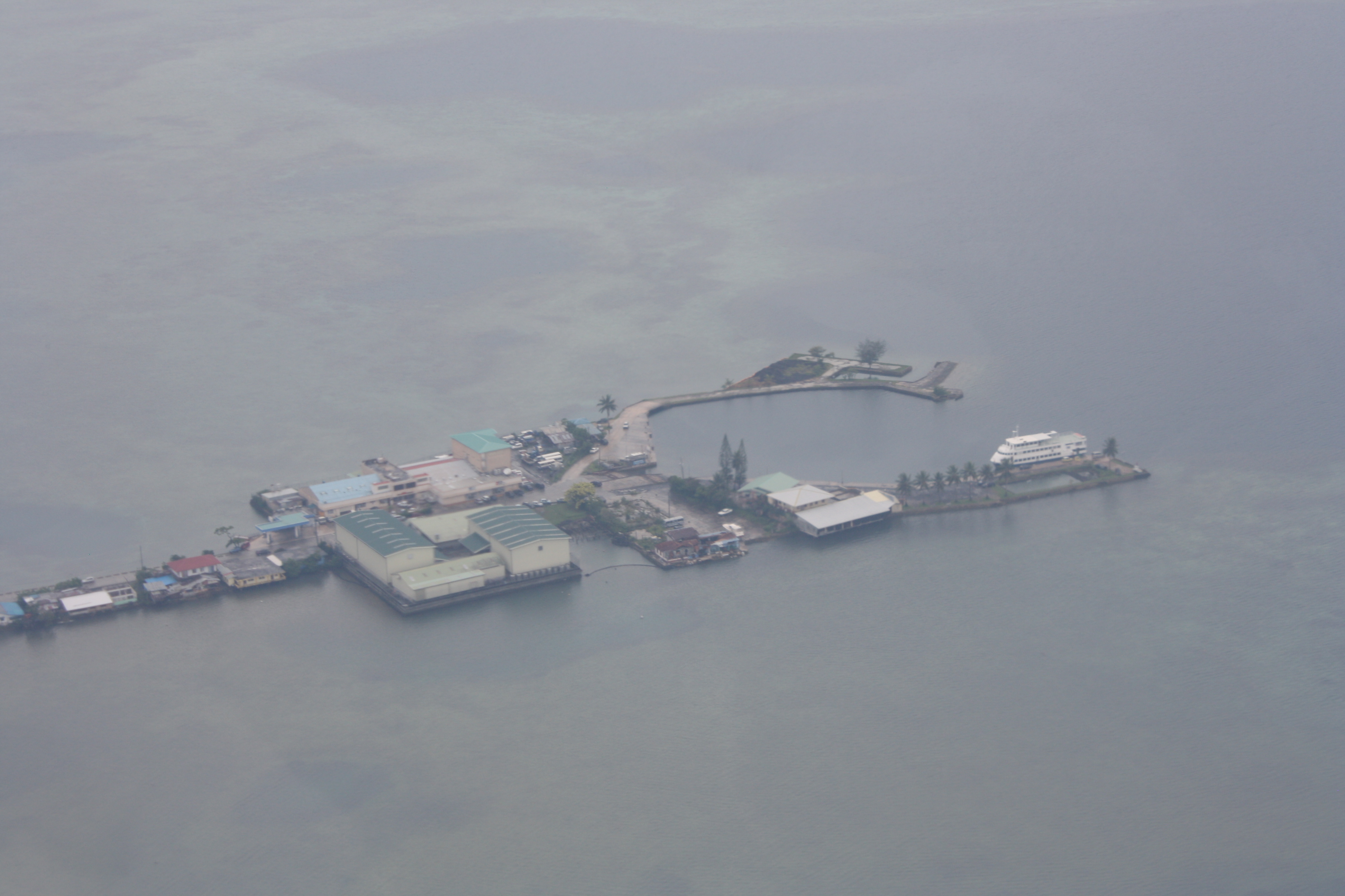 A portion of one of the more than 200 islands of Palau, an island nation in the Pacific Ocean, threatened by rising sea levels
