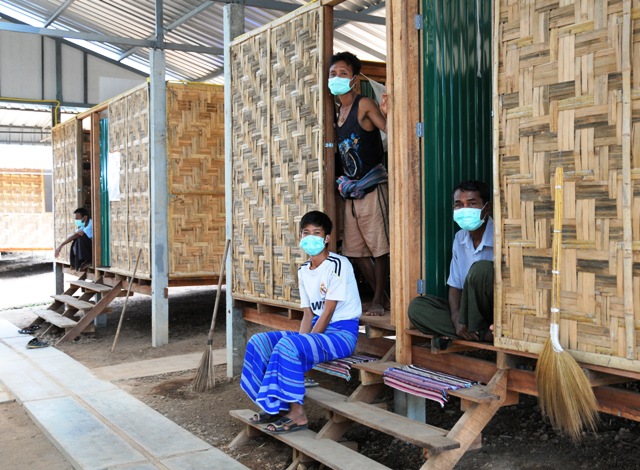 TB-infected patients live in these huts for the duration of their treatment at the Wangpha TB clinic across the border in Thailand