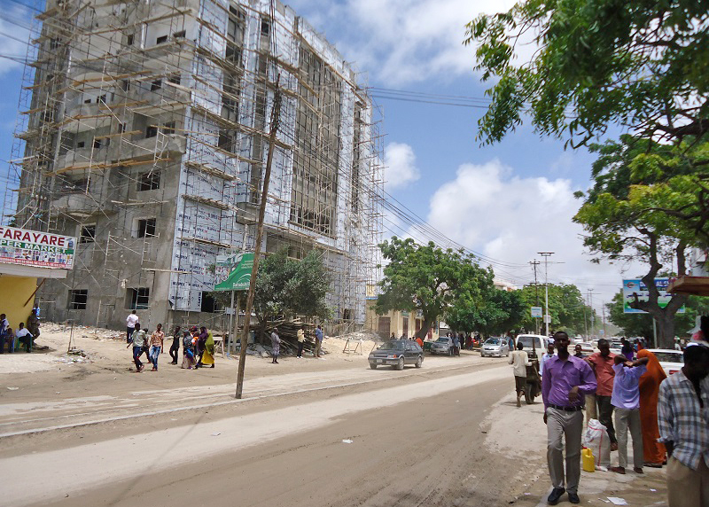 Ongoing construction in Mogadishu