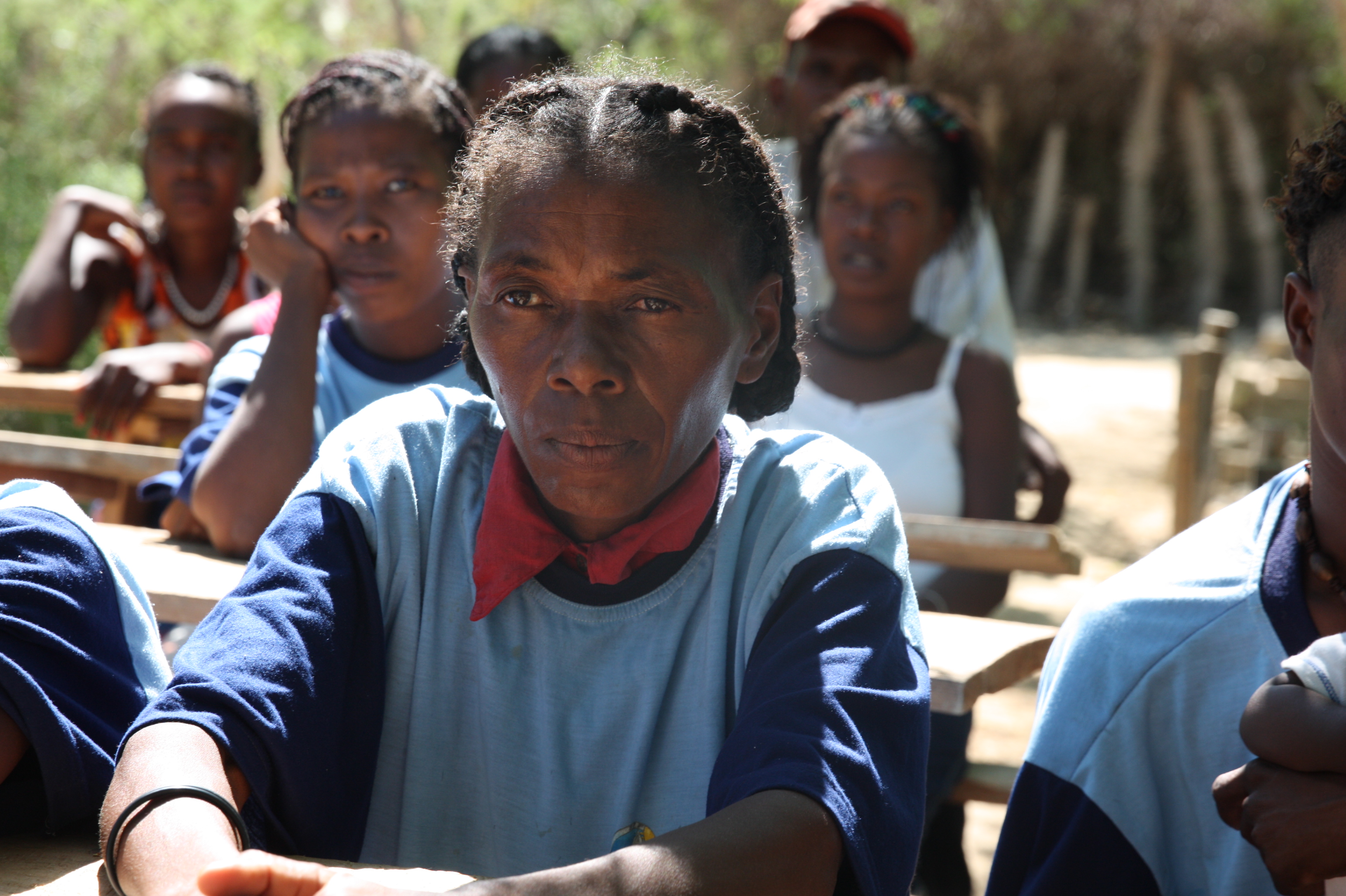 Marie Louise at an adult literacy class in her village near Toliara in southern Madagascar