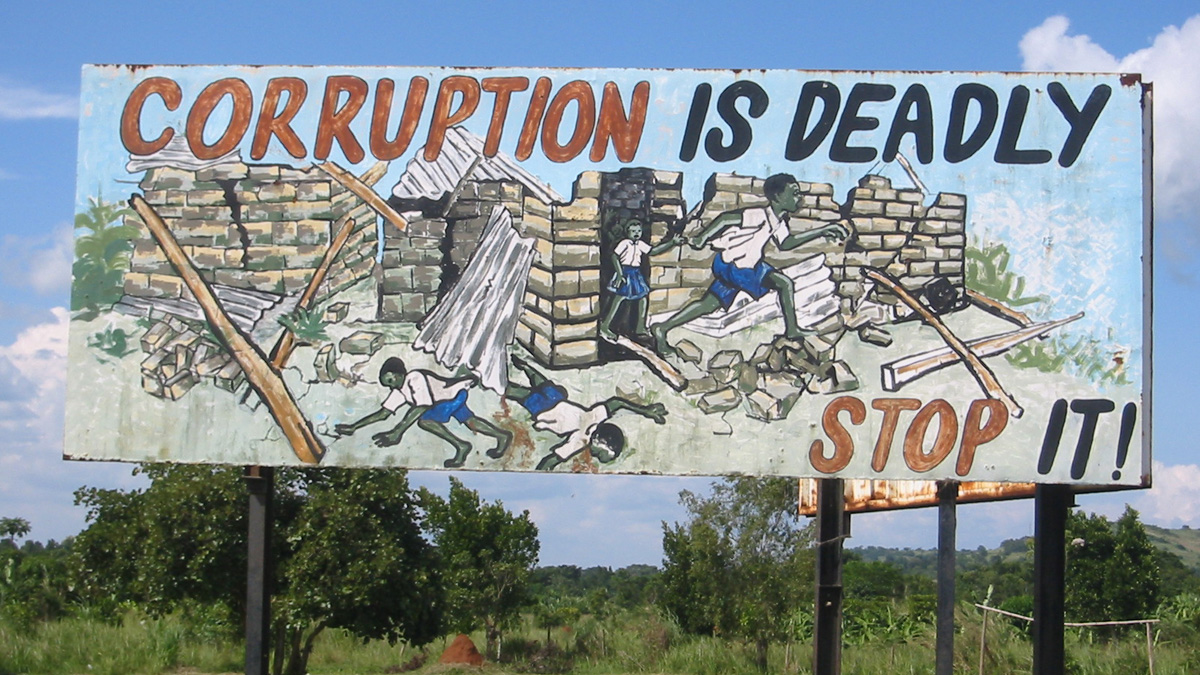 Anti-corruption billboard in Uganda