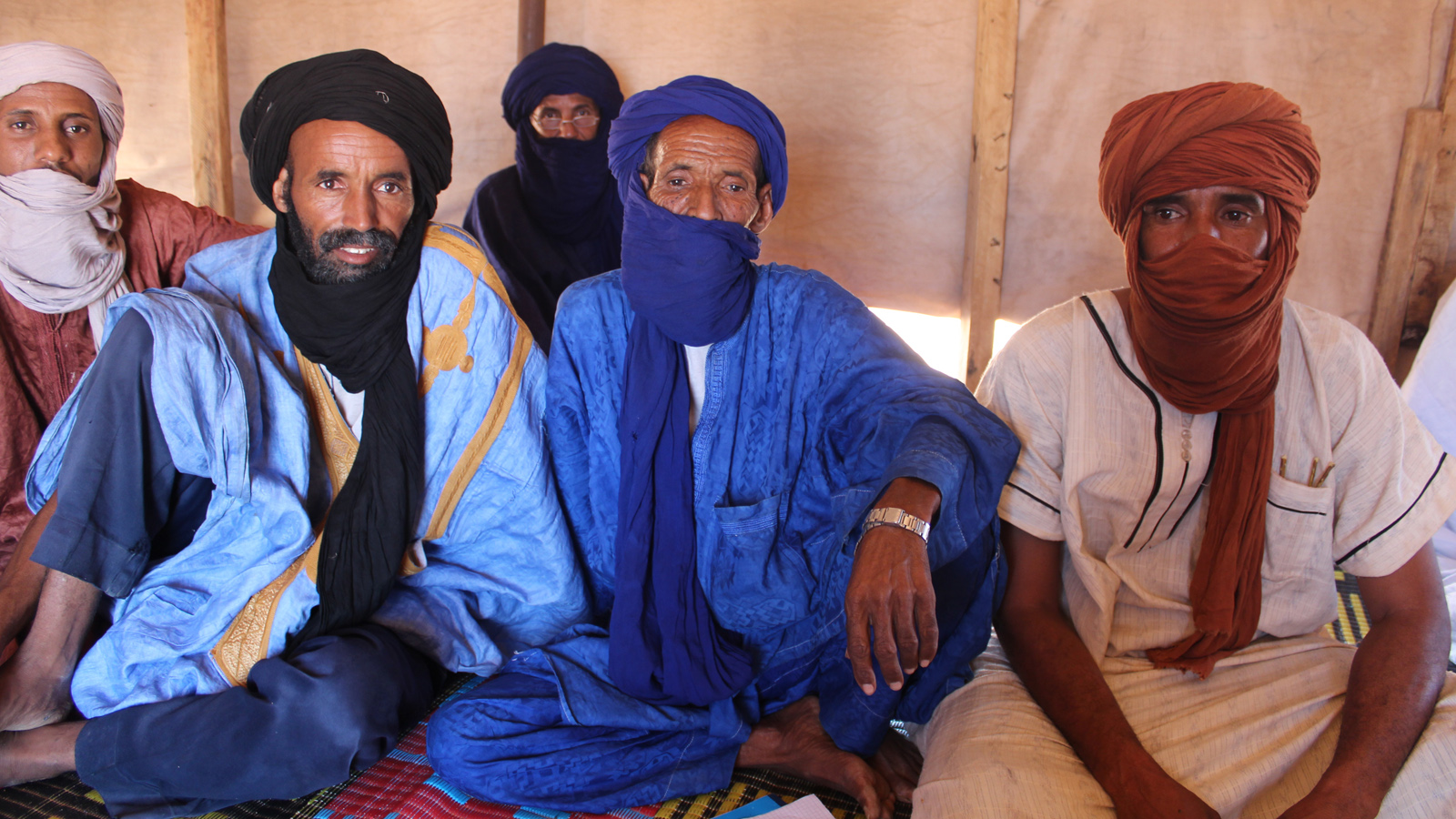 But herders say their animals still lack vaccines and food. Herders in Mbera refugee camp in eastern Mauritania, Octobeer 2013.