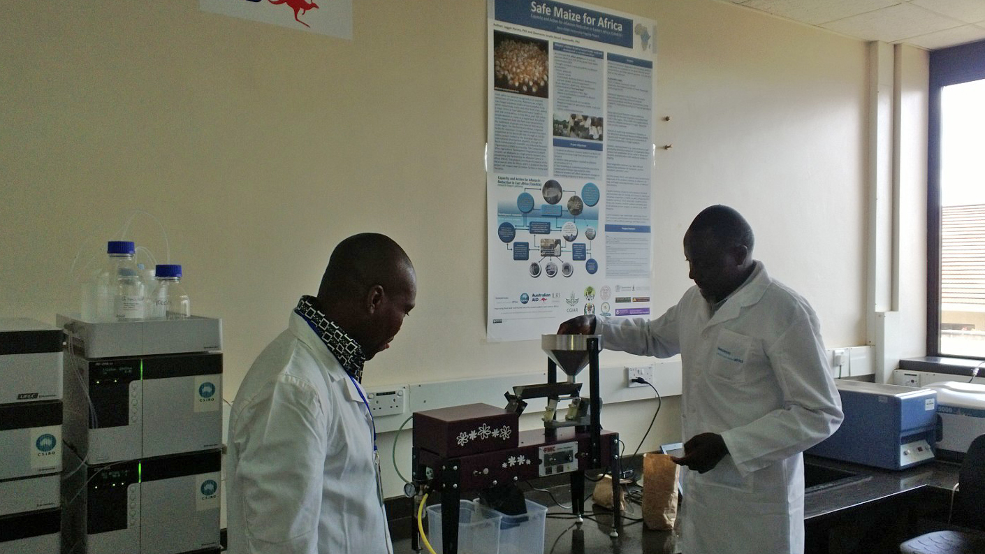 Scientists at an ILRI lab in Nairobi