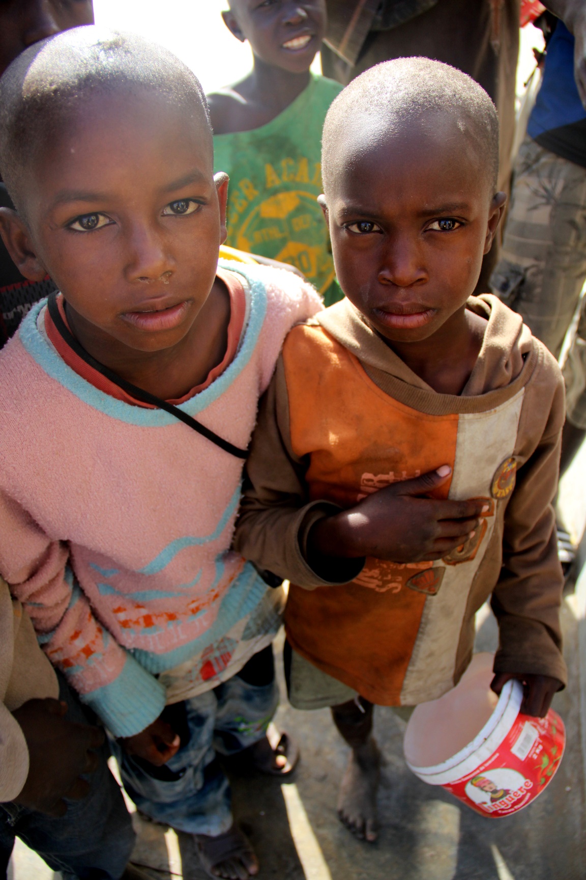 Child beggars, known as talibes, on the streets of the Senegal capital, Dakar, in May 2014. Despite much talk there has been little action to crack down on the talibe problem in Senegal. The government is currently drafting laws to regulate Koranic school