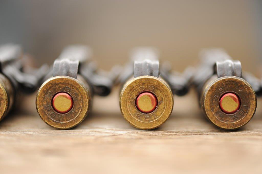 12.7 x 108 mm cartridges in use by the DRC national army (FARDC). The head stamp shows the ammunition was manufactured in Novosibirsk, Russia. One of the bullets was produced in 2008 and the other two in 1988.