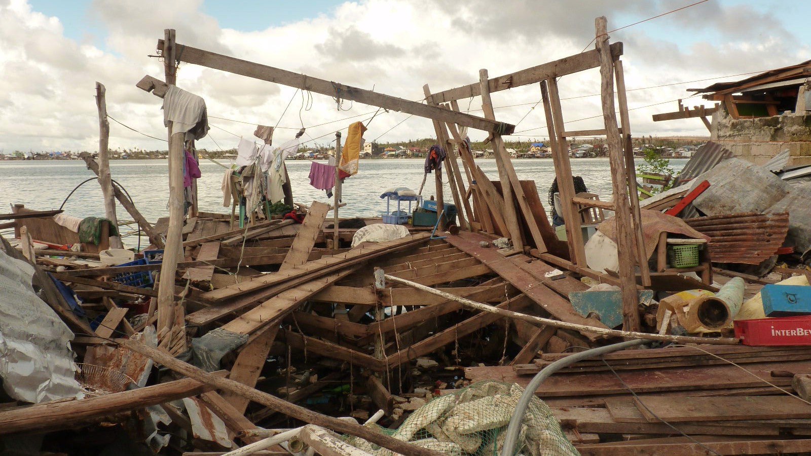 Wreckage from typhoon Haiyan (Yolanda) in the Philippines prompted