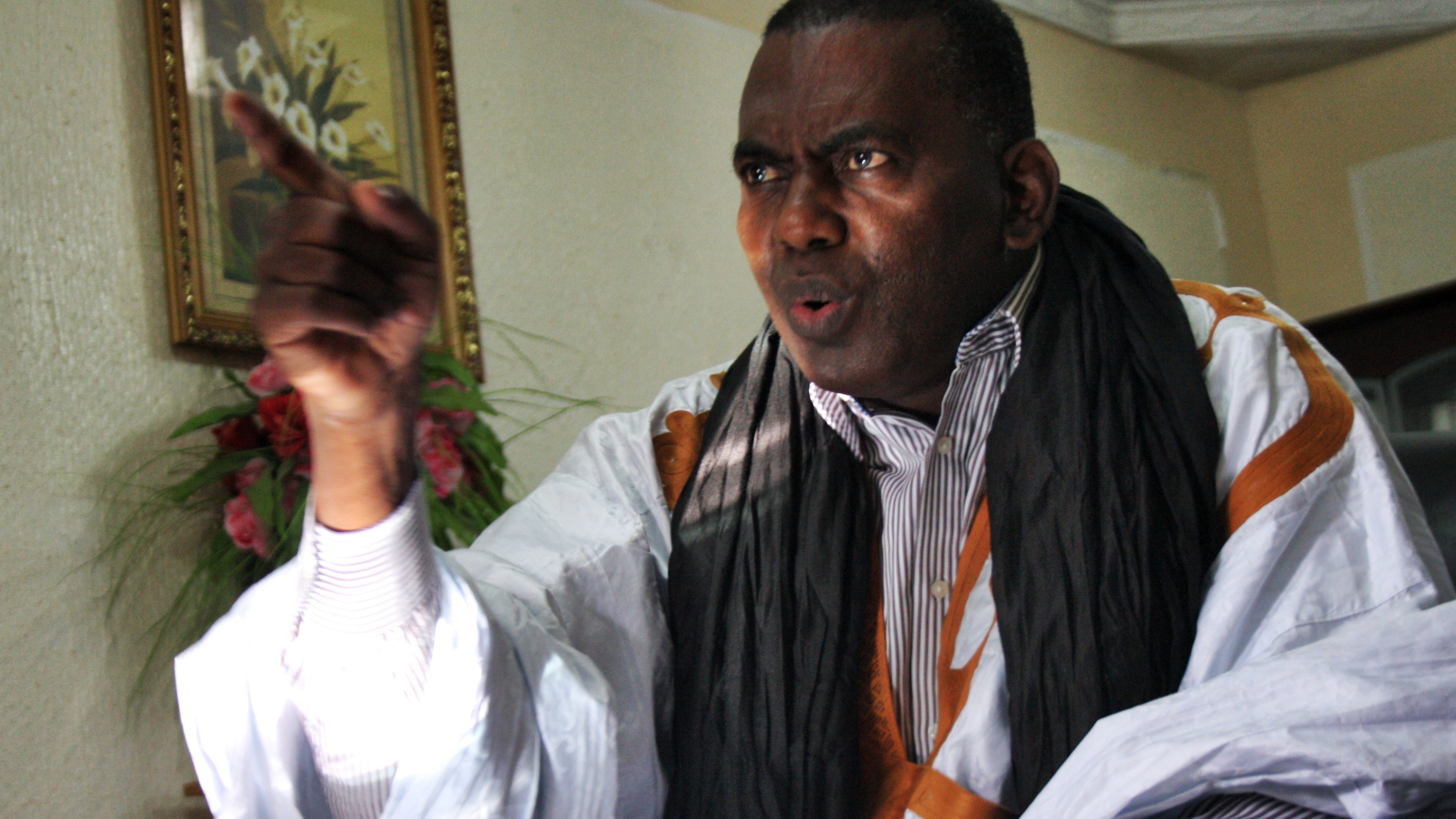 Biram Dah Abeid, the Mauritanian anti-slavery activist, a few days before his arrest.