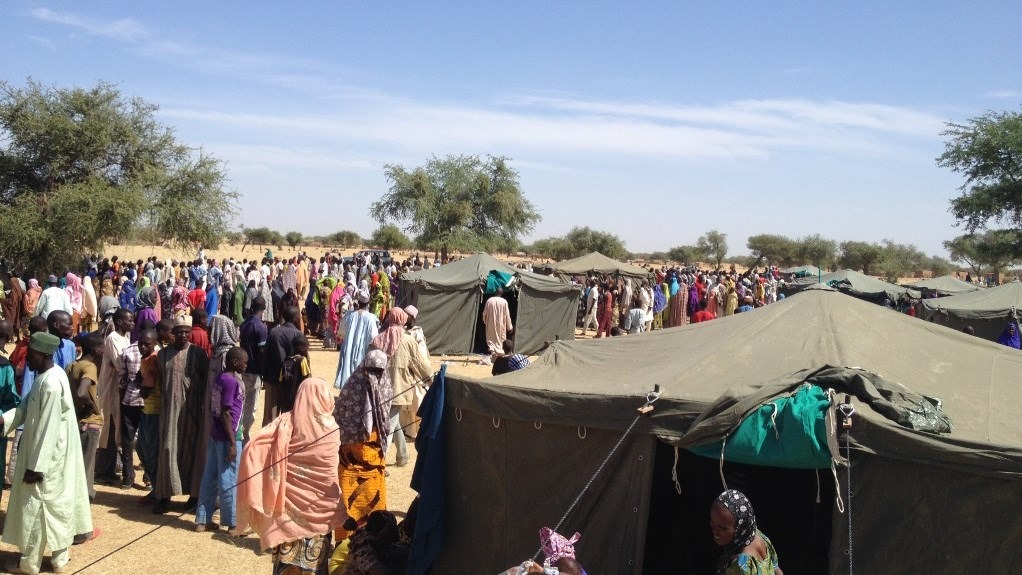 Displaced population at a refuge site in Niger's Diffa region. Boko Haram's worsening violence has forced tens of thousands to flee northeastern Nigeria to neighbouring countries.