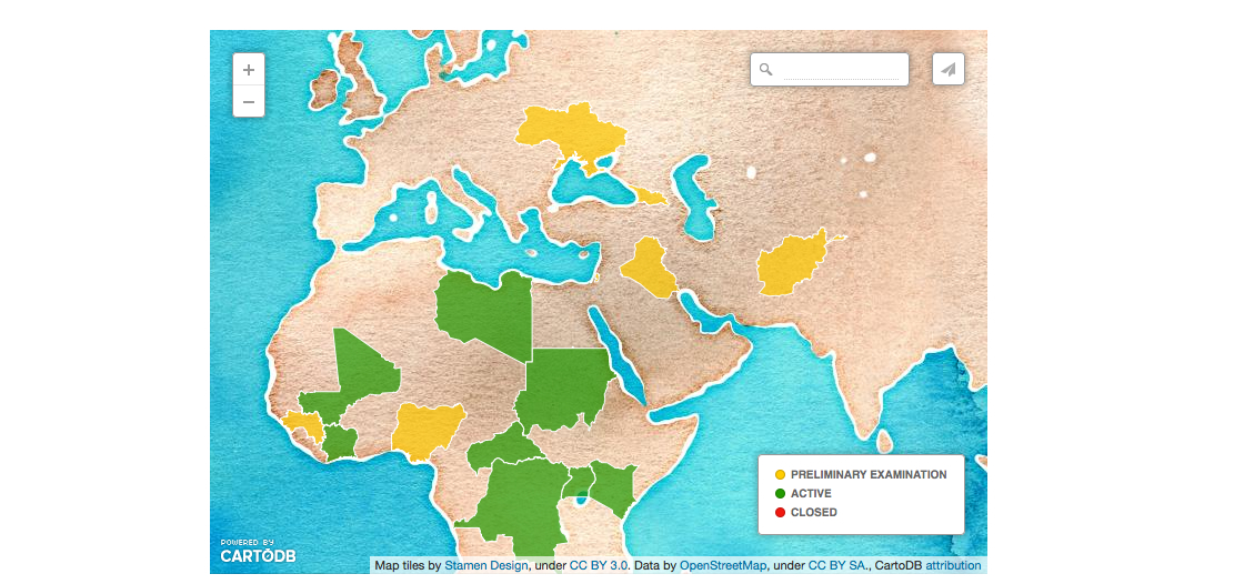 Screenshot of interactive ICC map January 2015