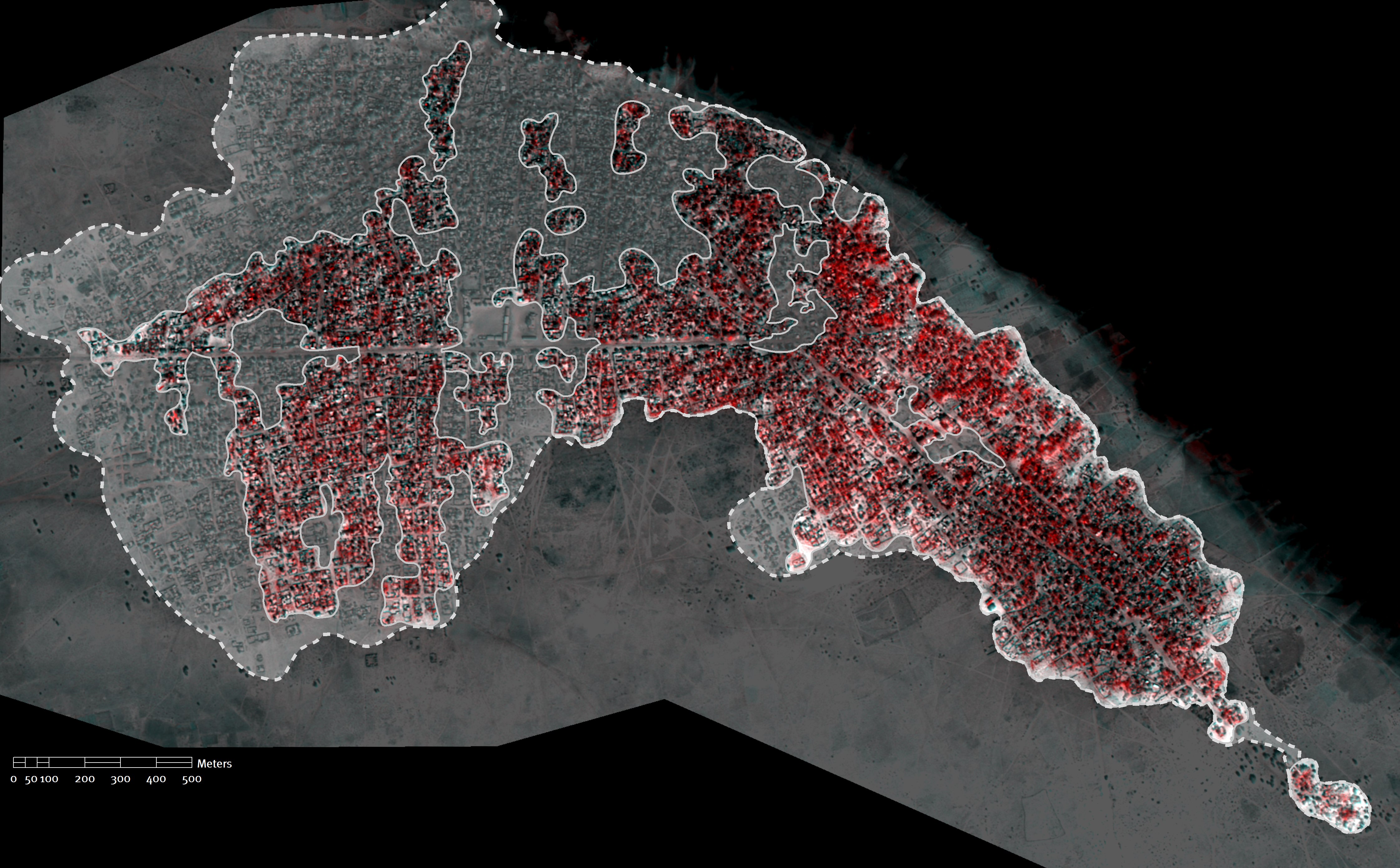 Satellite imagery of the destruction of Doro Gowon, 3km from Baga
