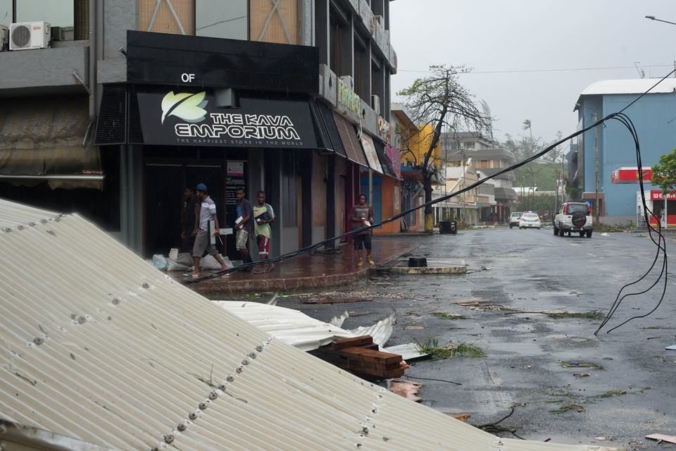 Port Vila, Vanuatu, aftermath of cyclone Pam, 14 March 2015