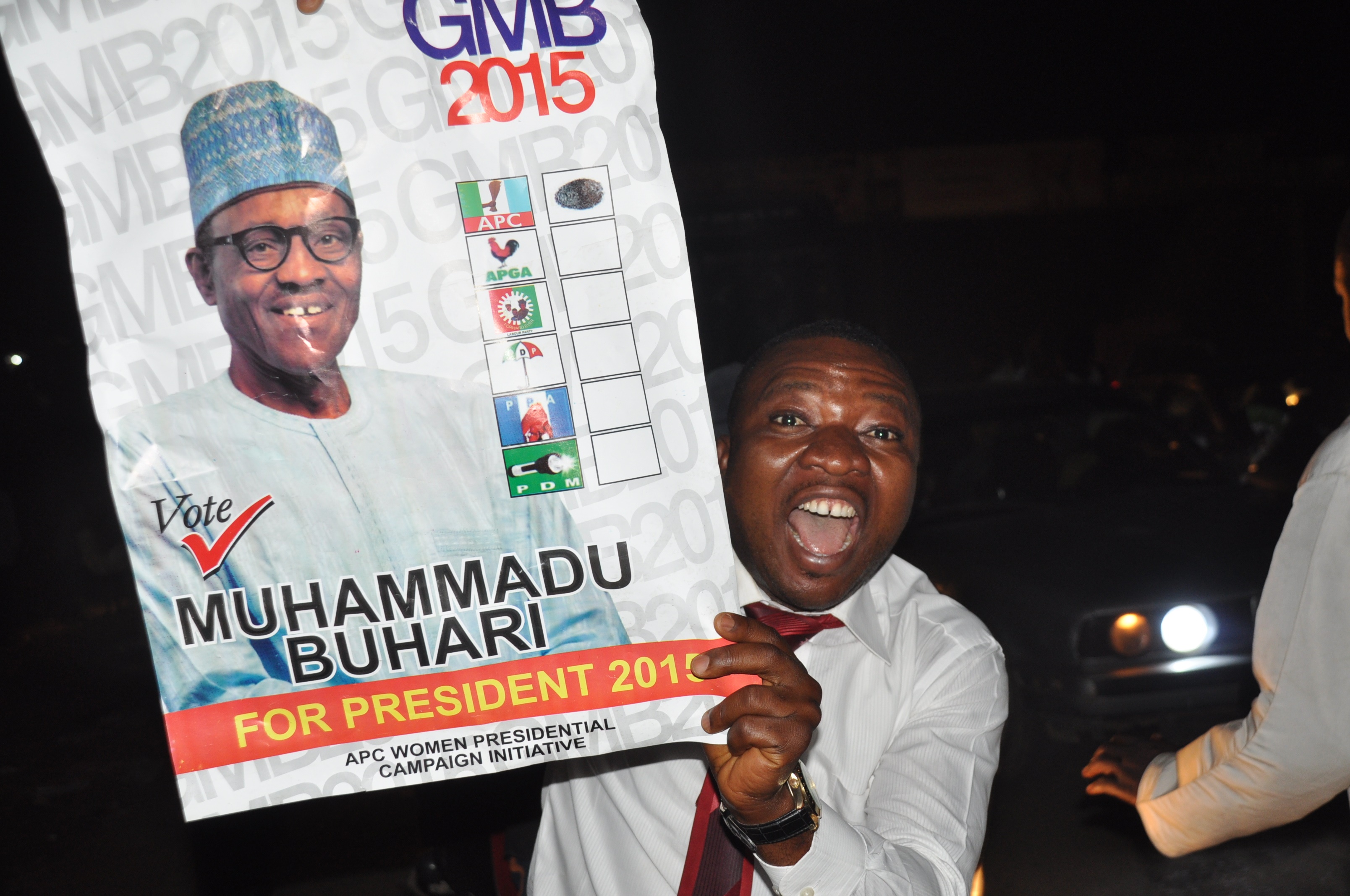 Celebrations for Nigeria's election winner, Muhammadu Buhari