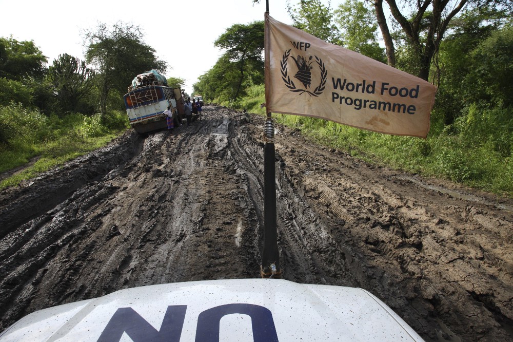 According to the United Nations World Food Programme (WFP), there are 5,000 trucks, 70 aircraft and 20 ships delivering WFP food assistance around the planet at any given time.