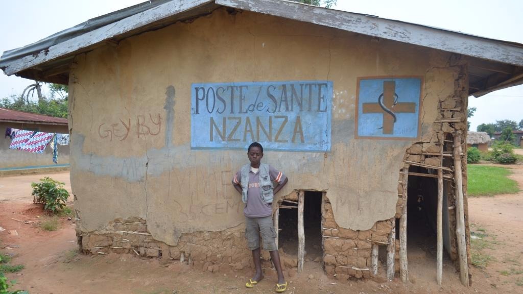 A health post in Nzanza in Beni territory of eastern Democratic Republic of Congo's Nord Kivu province
