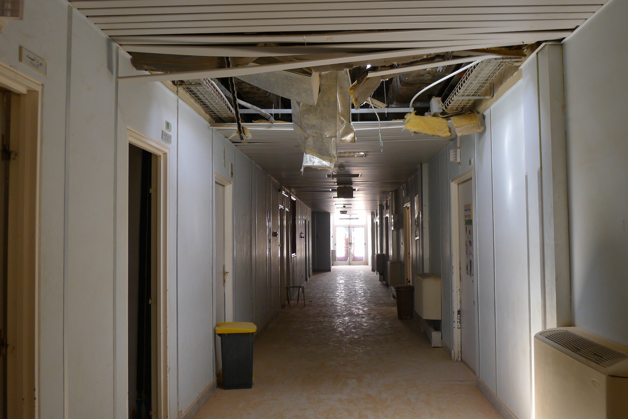 The former maternity wing of Ubari hospital in southern Libya was shelled during fighting