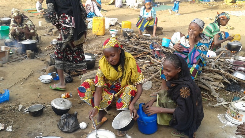 CAR refugee women at the Mborgene camp in eastern cameroon