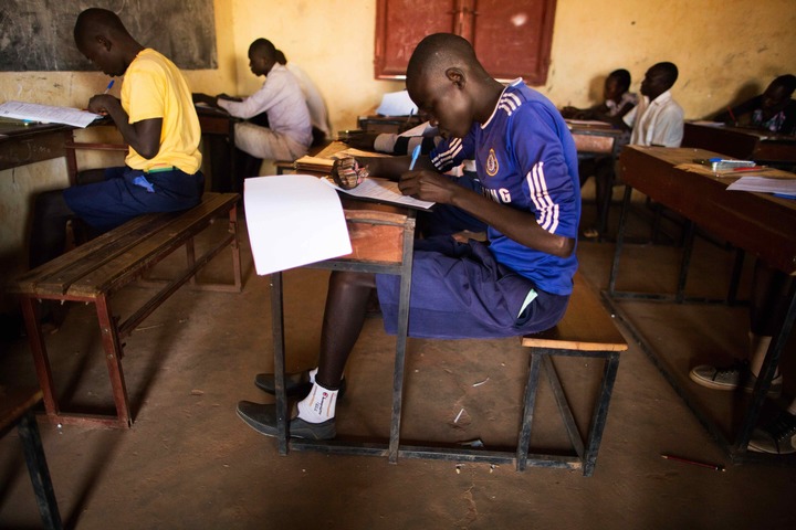 Class in Ajuong Thonk refugee camp, Unity State, Jan 2016