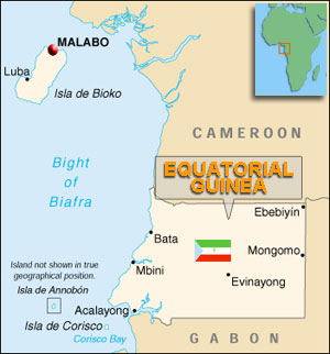 Map of Equatorial Guinea