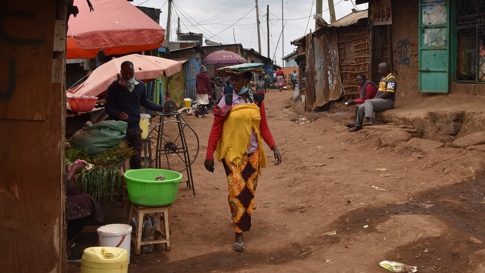 A street trader in Gatwekera, Kibera