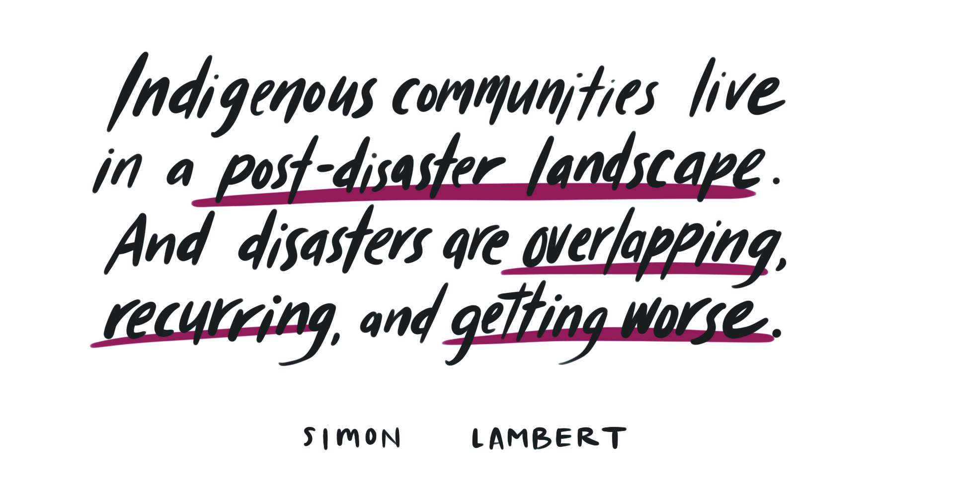 Illustrated quote from Simon Lambert: