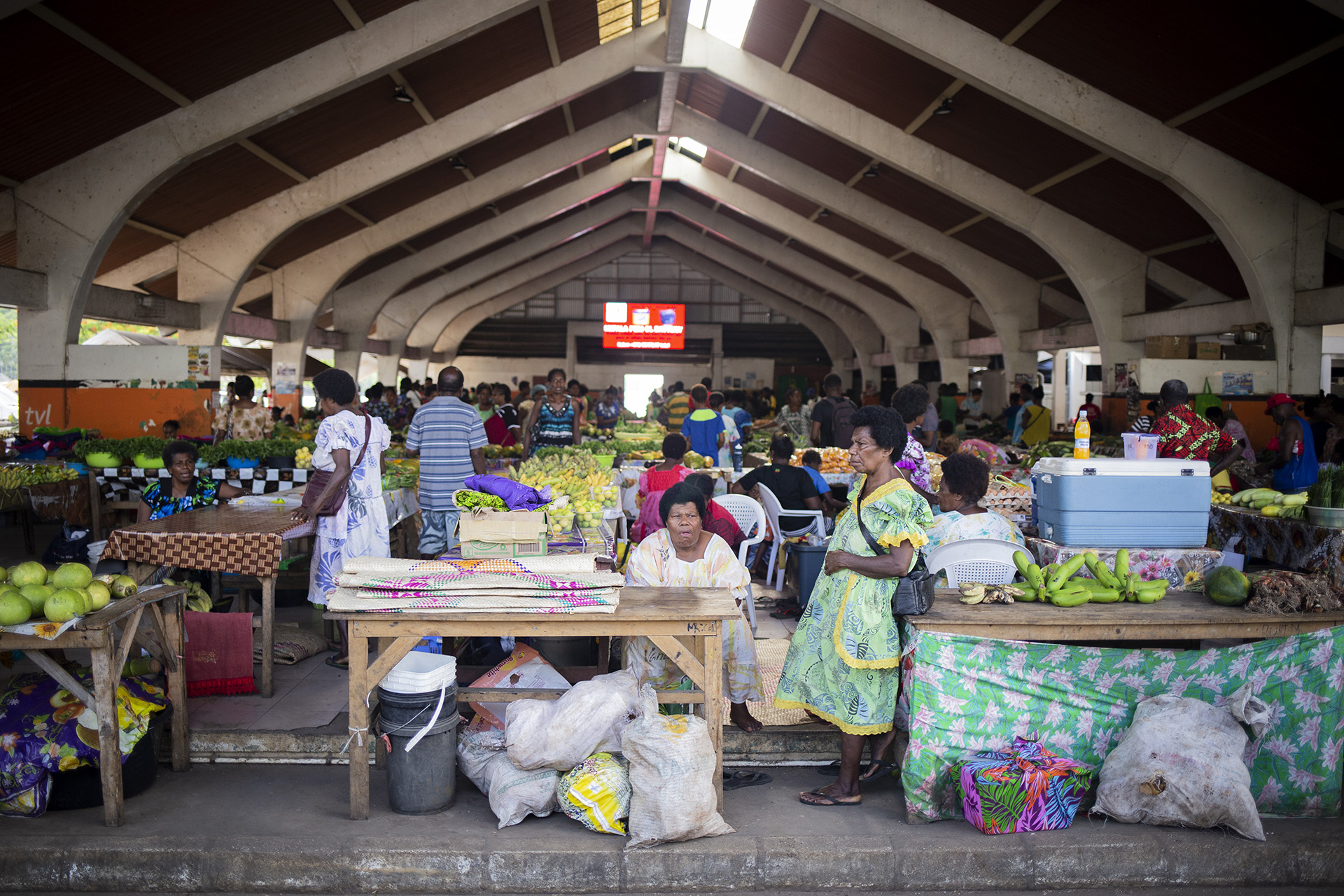 A photo of the largest vegetable market in Port Vila, Vanuatu’s capital