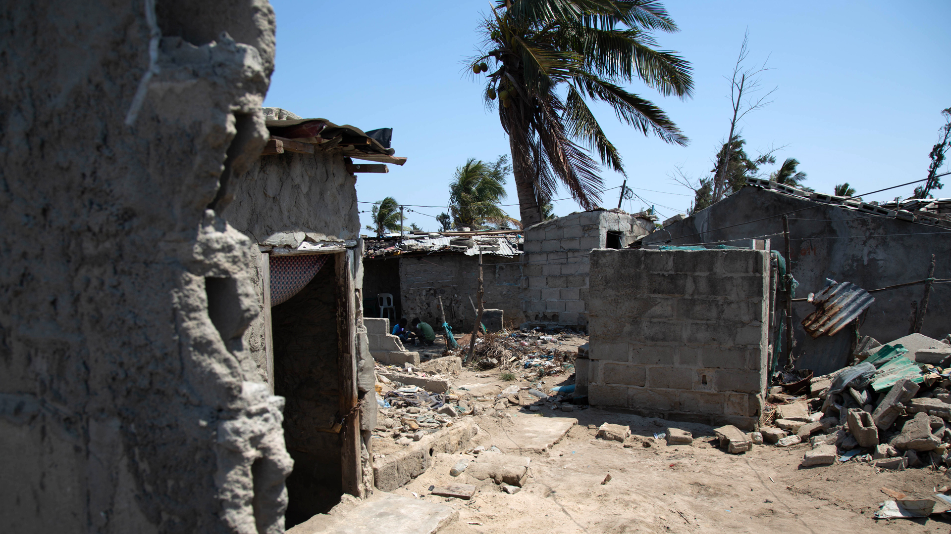 Houses, schools, hospitals and other public buildings are still in ruins months after two cyclones hit Mozambique.