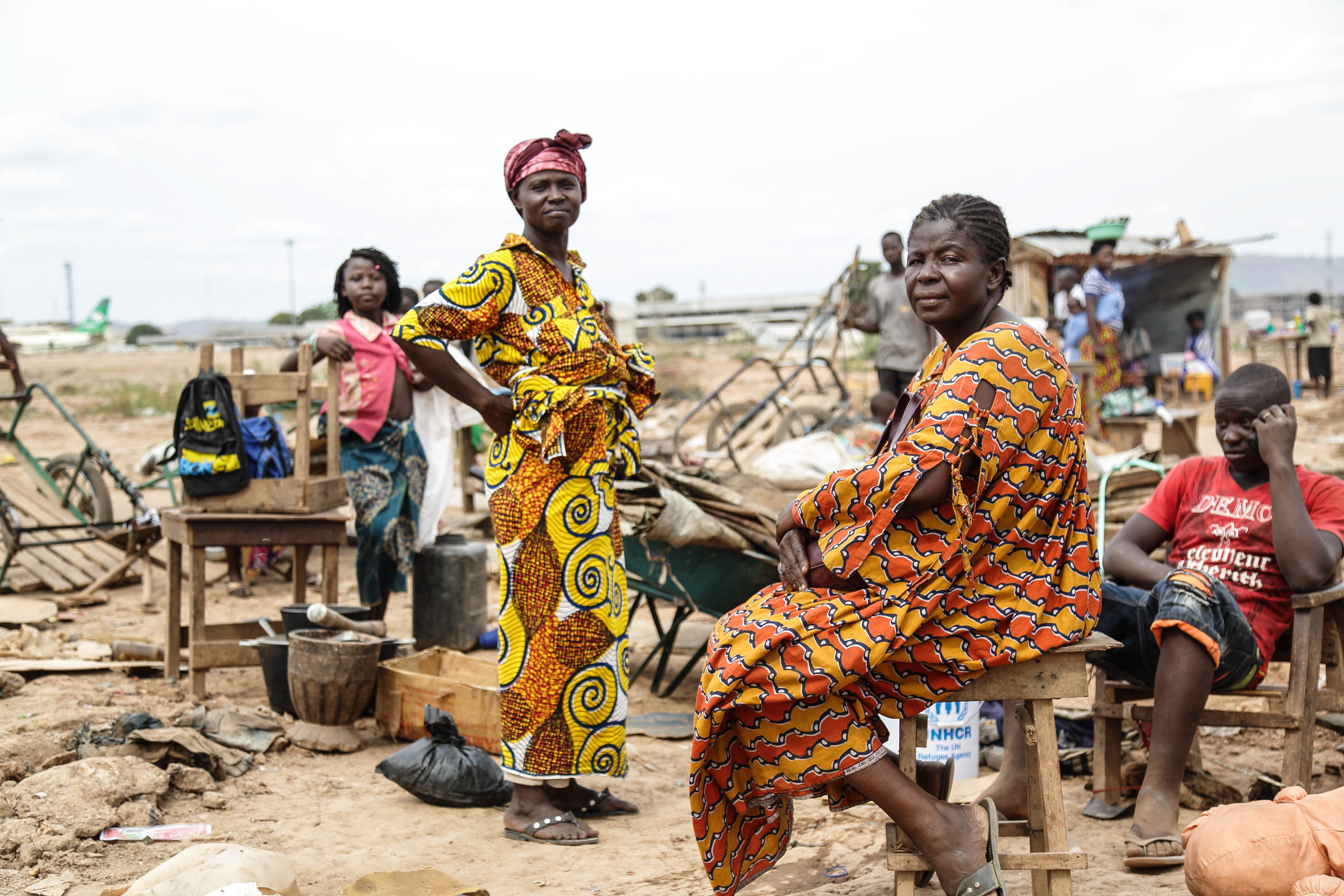 A family from Boeing pack up their belongings and prepare to leave M'Poko