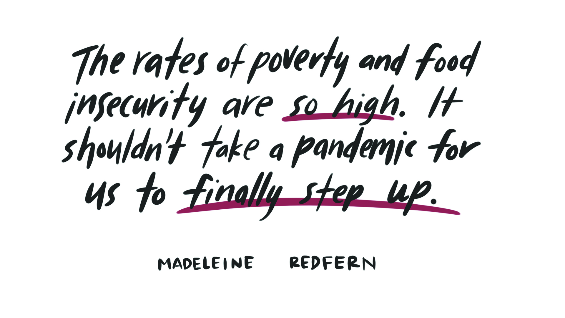 Illustrated quote from Madeleine Redfern: