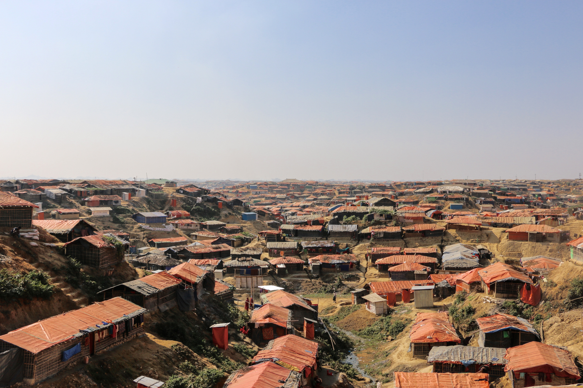 A Rohingya refugee settlement in Cox's Bazar, Bangladesh