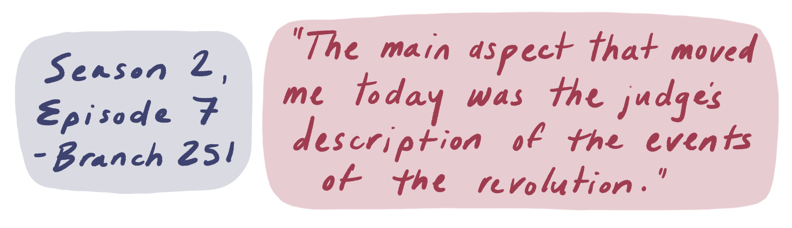 “The main aspect that moved me today was the judge’s description of the events of the revolution.