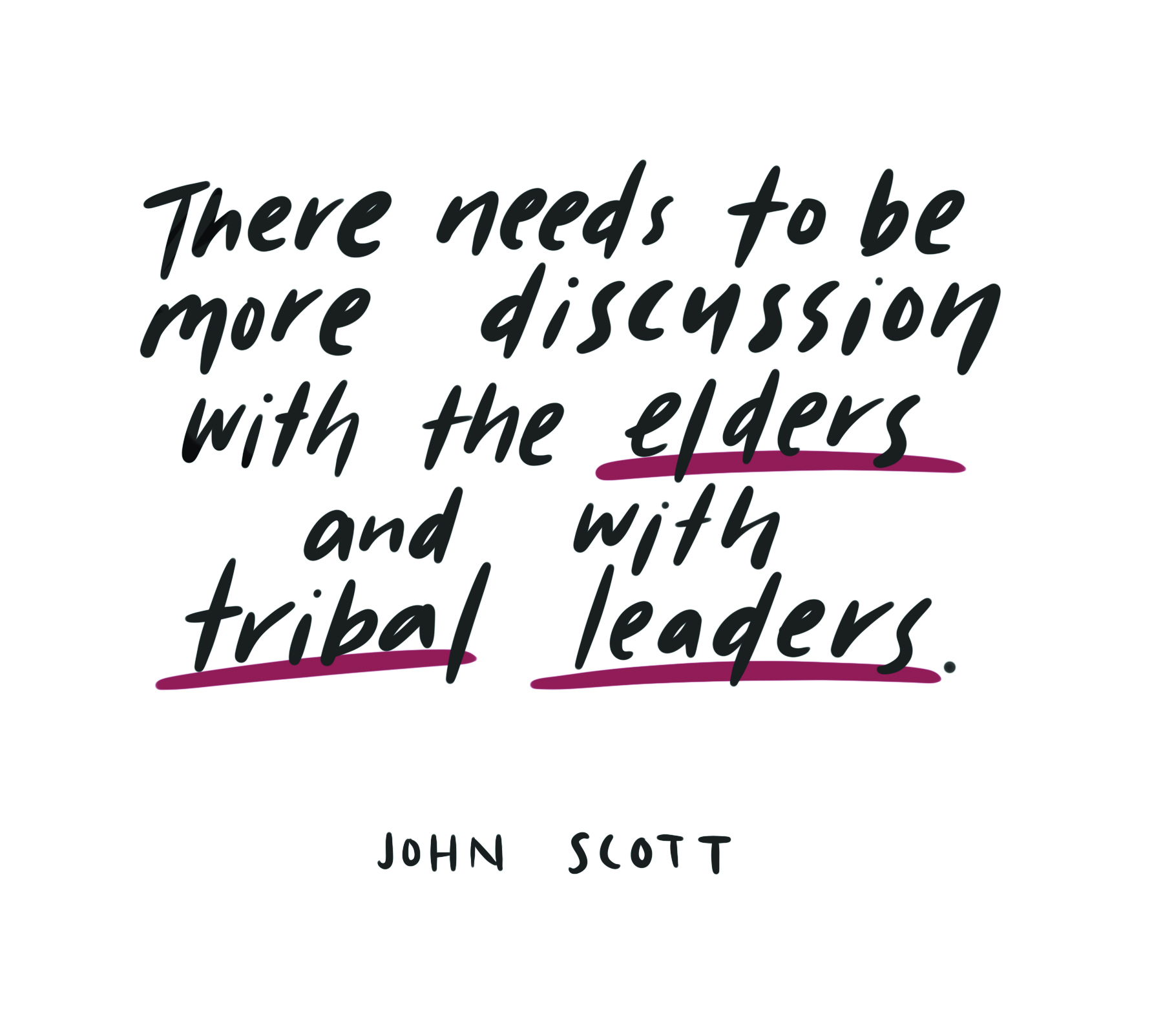 Illustrated quote from John Scott: