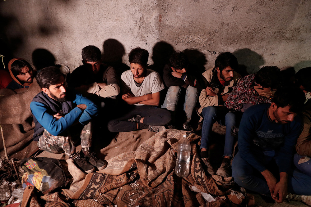 Turkey has increased security along its eastern border with Iran to try to stop Afghans and other from entering the country, including this group that was detained by Turkish security forces in the city of Van last August.