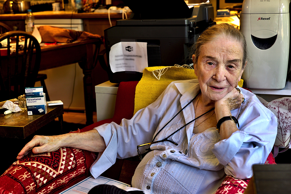 Refugee advocate and academic Barbara Harrell-Bond, at home in June 2017