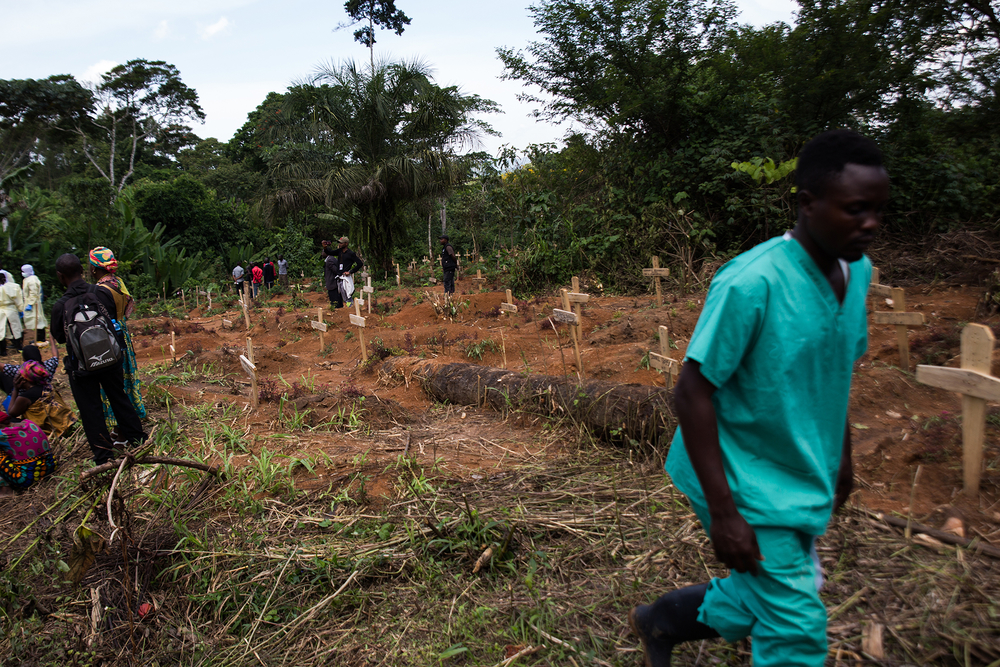 An Ebola cemetery outside of Beni.