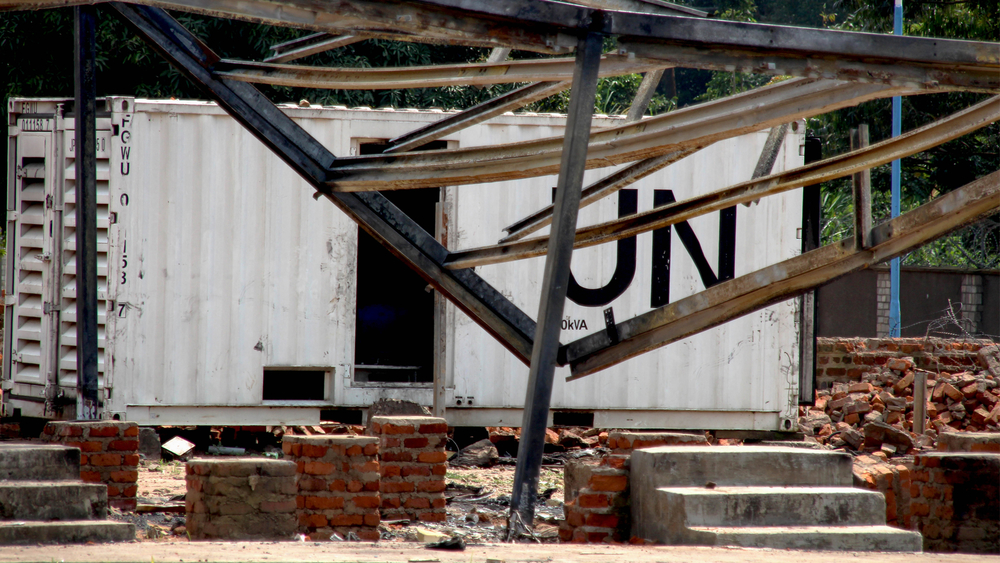 Unrest and violence, which damaged this MONESCU military base in November, has had a knock-on effect on the wider humanitarian community in Beni.