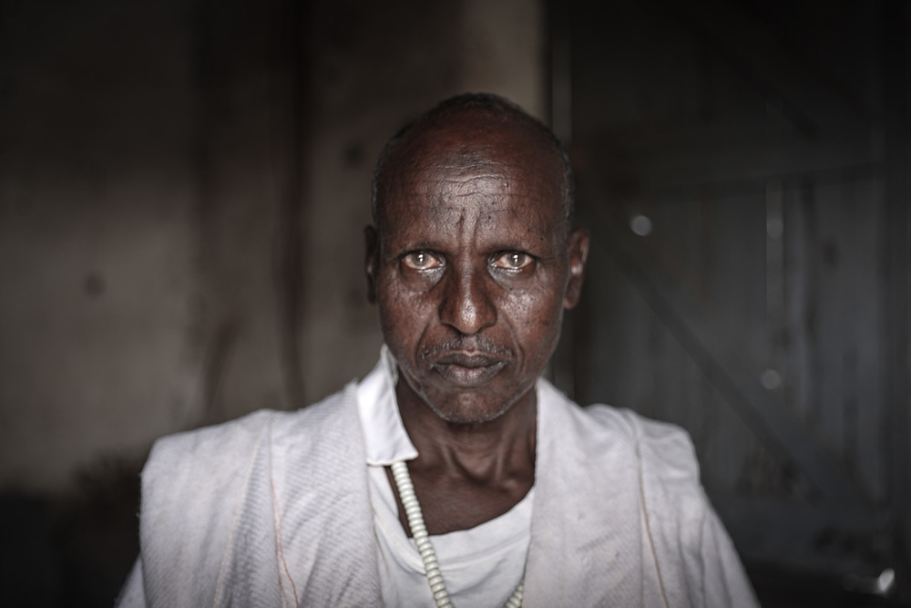 Ahmed Abdurahaman, from Jeldēsa village in the Somali region, lost half his herd of goats to drought.