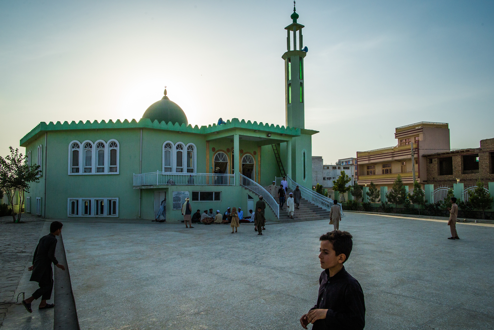 Masjid Salam, a mosque on the outskirts of Kabul, Afghanistan