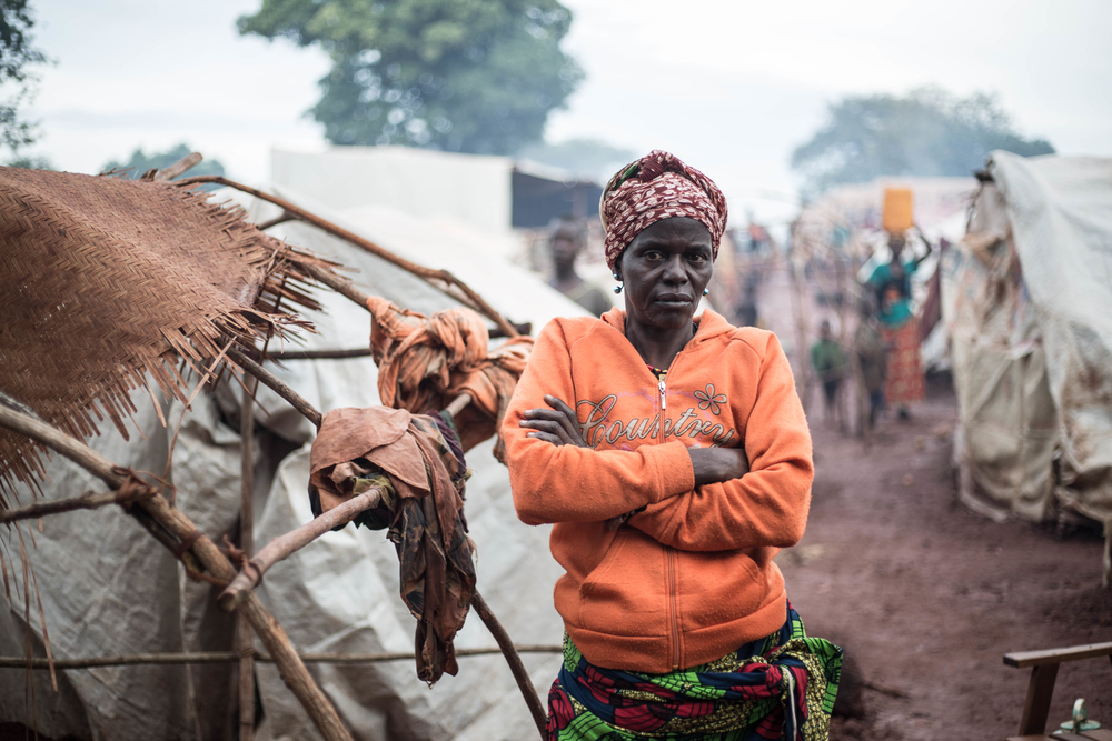 A camp for displaced people in Bria, Central African Republic
