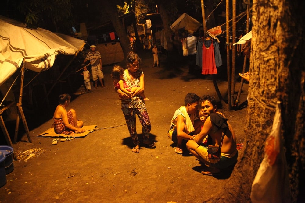 Indigenous people displaced by war between communist insurgents and the Philippines government took refuge at a church compound in Davao City