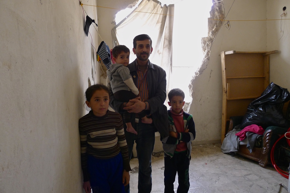 Man with his children