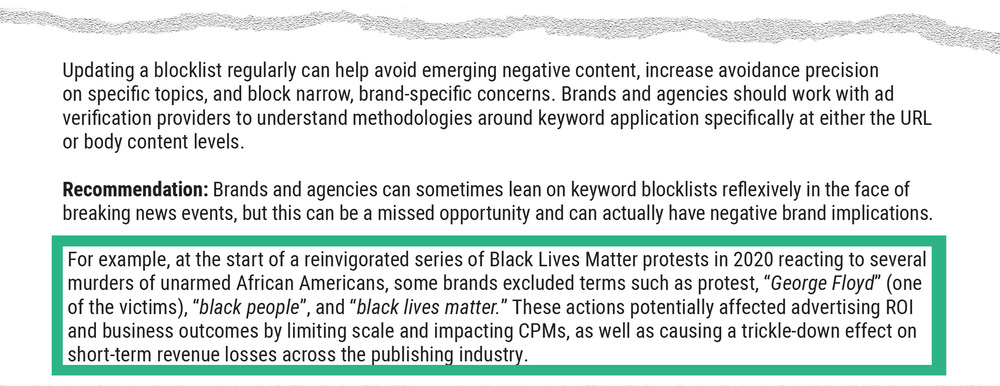 Extract from December 2020 report by the Interactive Advertising Bureau,