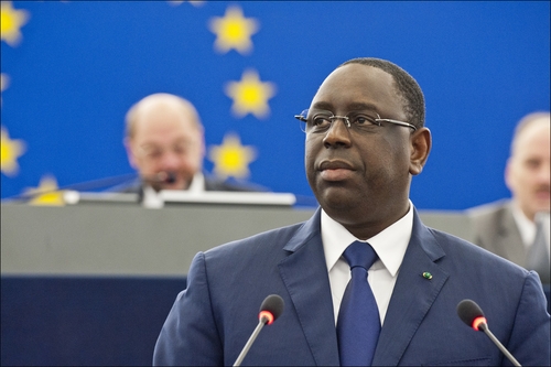 Senegal President, Macky Sall, addresses the European Parliament plenary