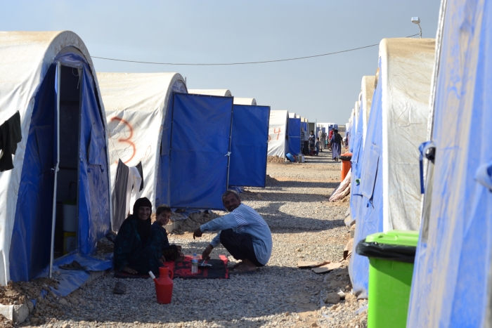 Family in camp