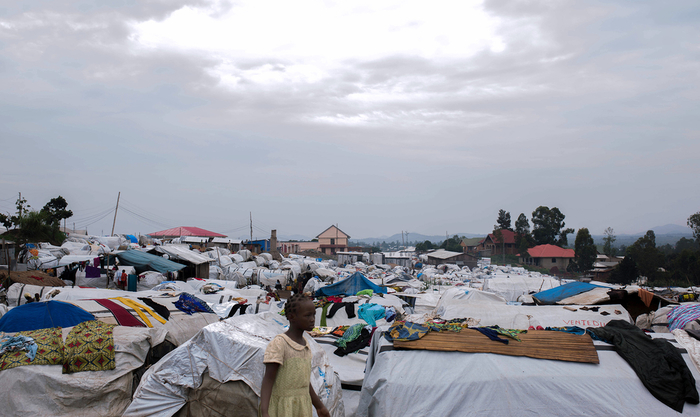 A camp for displaced persons in Bunia