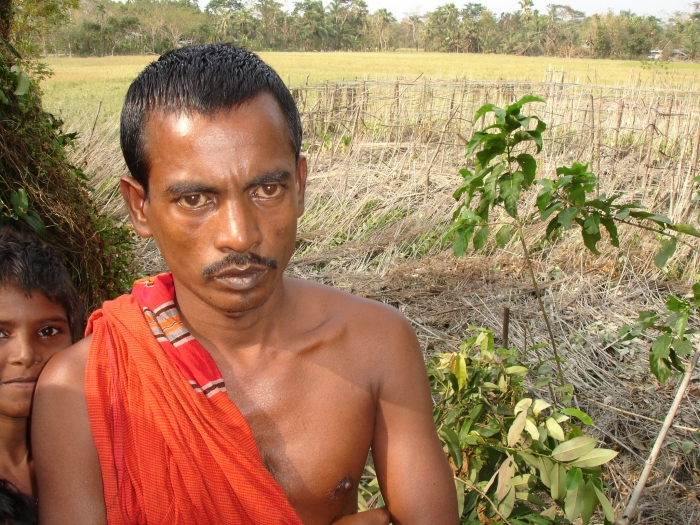Rabin Das, 38, a paddy farmer in the village of Naya Para, Barguna District, lost his entire crop when Cyclone Sidr struck Bangladesh on 15 November. More than 3,000 people were killed and millions left homeless in the disaster.